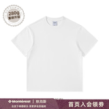 瞬时山野NOTHOMME潮牌夏季男款简约纯色圆领T恤情侣装宽松打底衫 大白色280g升级 宽松版 L (175)