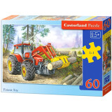 Castorland巧思进口儿童拼图60片智力玩具男孩女孩礼品幼儿园 5-6岁 森林伐木06601