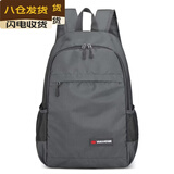 MDNG日本进口品质背包旅行包出差男防水运动可折叠皮肤双肩包超轻便携 灰色