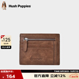 暇步士（Hush Puppies）钱包男牛皮卡包男士多功能钱夹零钱包便携名片夹礼盒装送男友