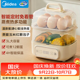 美的（Midea）煮蛋器蒸蛋器双层家用迷你小蒸锅 早餐鸡蛋羹自动断电防干烧便携式家用MZ-ZDE2015D