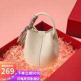 YUYULA牛皮包包女包水桶包高端品牌斜挎手提包生日礼物高级感送女友老婆