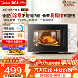 美的（Midea）【0涂层不锈钢】家用微波炉烤箱一体平板式900W变频一级能效23L机械旋钮简单操作光波炉升级款 【2026新升级】不锈钢内胆C231