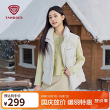 坦博尔时尚短款立领女士短款百搭羽绒马甲TB5330152D 知春米  S (160) 