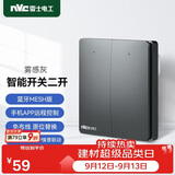 NVC雷士电工智能开关小爱同学语音控制 无线面板 二位主开关 可接入米家APP