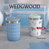 Wedgwood【结婚礼物】保温杯高颜值咖啡杯便携水杯保冷保热随行杯 金粉+野草莓随行杯礼盒350ml