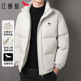 红蜻蜓（RED DRAGONFLY）棉服男冬季加厚立领棉袄时尚休闲防风保暖防寒舒适男外套米白M