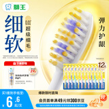 狮王(lion)细齿洁0.01弹力护龈牙刷12支软毛深入清洁弹力刷柄