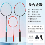 红双喜（DHS） 红双喜羽毛球拍对拍双拍2支装初学入门拍耐用耐打羽毛球球拍套装 耐打成人拍对拍贈儿童拍1支