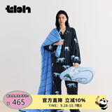野兽派家居（tbh）软棉棉天丝棉条纹睡衣套装男女同款家居服套装  长款XL礼物