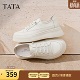 他她（TATA）女鞋单鞋2026秋季新款板鞋厚底小白鞋女休闲鞋WJN08CM5 白色 37