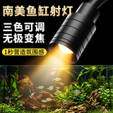 坤宁王鱼缸灯led灯南美鱼缸专用射灯水草灯小型照明灯3色变焦3w省电耐用