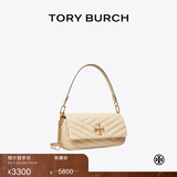 Tory Burch 汤丽柏琦【线上专享】KIRA 小号绗缝翻盖肩背包女包TB 90456 奶油白 122 OS