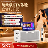 威斯汀350 家庭ktv音响k歌一体机点歌机折叠显示屏 歌词音响+K歌双麦+双重低音+蓝牙音箱一步到位室内款