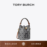 Tory Burch 汤丽柏琦  T MONOGRAM 迷你提花斜挎水桶包 166415 Tory 海军蓝 405 OS