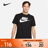耐克（NIKE）26年夏季新款男子美式复古Logo印花运动速干短袖T恤 AR5005-010 2XL