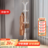 安尔雅衣帽架铁艺衣架落地卧室立式简易挂衣架室内衣服架子 白色