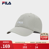 FILA斐乐帽子男女经典复古小脸帽棒球帽夏多彩百搭显脸小软顶 净白色/贡米色-WT XS