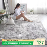 梦蜓长绒丝毛客厅地毯茶几卧室飘窗床边毯垫  简约银灰200*250cm