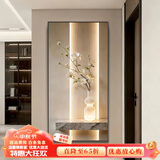 瑞尚（RUISHANG） 玄关装饰画现代简约轻奢入户正对门走廊挂画竖版客厅过道壁画 温馨花语 90*180/烤瓷镶钻+铝合金边框