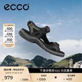 爱步（ECCO）凉鞋女 透气魔术贴百搭耐磨沙滩鞋 越野069563 HL 黑色/灰色06956350034 37