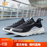 361°运动鞋男秋季网布透气厚底回弹缓震休闲慢跑步鞋子672112203F-4