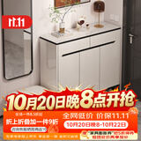 米客米家（MIKEMIJIA）鞋柜2026新款门口轻奢家用大容量收纳柜玄关楼道阳台储物柜鞋架 【店长推荐款】 暖白色90CM 组装(自行安装)