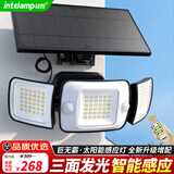 颖朗太阳能感应灯庭院照明灯家用户外灯防水别墅大门新款壁灯高亮路灯