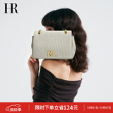 HR赫莲娜包包女包斜挎包女小包植鞣牛皮菱格单肩包女生日礼物送女友