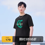 卡宾【凉感索罗那】男装印花T恤肌理短袖 漆黑色-凉感 46/165/S 