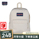 JANSPORT杰斯伯书包轻便双肩包男女旅行包简约背包电脑包学生校园 4QUEDLV-云雾白/DLV白-电脑隔层+水杯侧袋