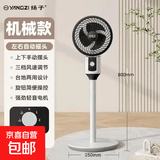 扬子（YANGZI）电风扇家用落地扇空气循环扇节能制冷宿舍卧室办公室冷风扇大风力摇头台立两用节能 【旋钮调节+左右摇头】-经典扁头款