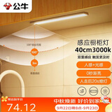 公牛（BULL）感应橱柜灯衣柜灯LED人感光感磁吸 卧室床沿玄关小夜灯40CM3000K