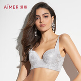 爱慕（Aimer）女聚拢大罩杯侧收副乳轻塑调整型美背A-E杯可穿文胸 灰色 80B