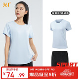 361°运动套装女夏季新款跑步休闲短袖短裤两件套瑜伽服662414001H-5
