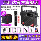 万利达y5y6y8月光宝盒手提音响移动便携户外大功率广场舞音箱内置声卡直播k歌小型无线蓝牙专业舞台演唱 Y5三代(5.5吋低音)+双U段话筒送背包+大礼包【M+9110】