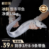 鲜京采冰鲜舟山带鱼整条3斤 8-9条 源头直发【预售】 中秋开海第一口鲜