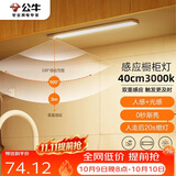 公牛（BULL）感应橱柜灯衣柜灯LED人感光感磁吸 卧室床沿玄关小夜灯40CM3000K