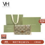 VANESSA HOGAN VH女包山茶花信封包轻奢老花链条小包单肩斜挎包生日礼物送女友