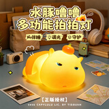 万火水豚噜噜小夜灯卧室睡眠灯女生生日礼物男生实用桌面摆件解压玩具