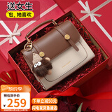 viney包包女包牛皮斜挎剑桥包轻奢单肩小方包生日礼物高级感送女友老婆
