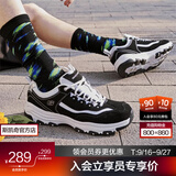 斯凯奇（Skechers）奥利奥熊猫鞋丨老爹鞋男女经典黑白复古春夏轻便潮流增高运动休闲 男款-BKW/黑色/白色 43
