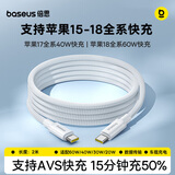 倍思苹果18充电线Type-C数据线双头PD60W快充ctoc车载适用iPhone17/16/15proMax手机iPad笔记本2米