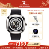 SEVENFRIDAY七个星期五P系列方形大表盘瑞士全自动机械表手表男表礼物推荐 P1B/01 皮带款