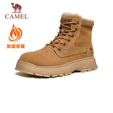骆驼（CAMEL）加绒保暖增高厚底休闲户外高帮雪地靴男士 G14W136663 土黄 43 