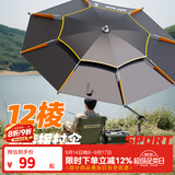 佳钓尼（JIADIAONI）伏魔钓鱼伞遮阳伞万向防雨防紫外线防晒防风钓伞加厚加固户外雨伞 1.8米 伏魔直杆伞新升级UPF2000 防暴雨抗大风