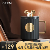 格米（germ）迪士尼联名马克杯风琴带盖陶瓷男女式伴手礼咖啡杯子 青黛黑400ML【带盖带勺 迪士尼联名】