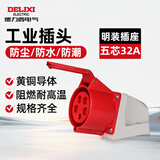 德力西电气（DELIXI ELECTRIC）航空插头插座耦合器连接器 DEP2-125 32A 5芯 415V工业用明装插座