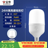 公牛（BULL）LED灯泡高亮柱形灯厂房车间商超食堂 24W球泡白光6500KE27螺口