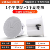 先科（SAST） 无线蓝牙吸顶音响嵌入式家用客厅喇叭重低音环绕背景音乐有源音箱室内店铺天花装背景音乐 同轴版主机+副机*1